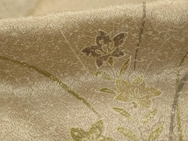 平和屋着物■上質な小紋　草花文　正絹　逸品　AABE0997tn - Image 4