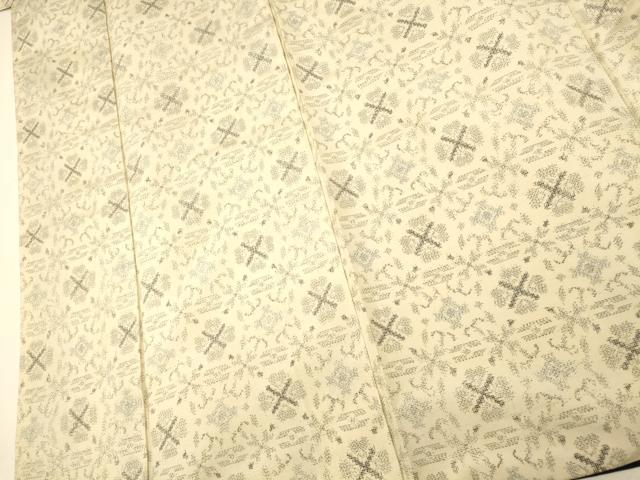 平和屋着物■本場村山大島紬　花菱文　正絹　逸品　AABF8461fw - Image 3