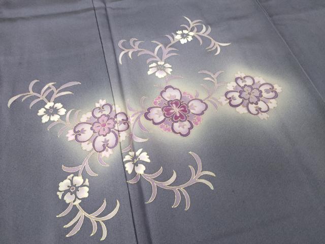 平和屋着物●訪問着　刺繍　舞花文　暈し染め　金彩　正絹　逸品　AABF9019ck - Image 4