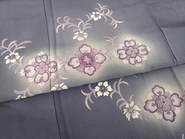 平和屋着物●訪問着　刺繍　舞花文　暈し染め　金彩　正絹　逸品　AABF9019ck - Image 5