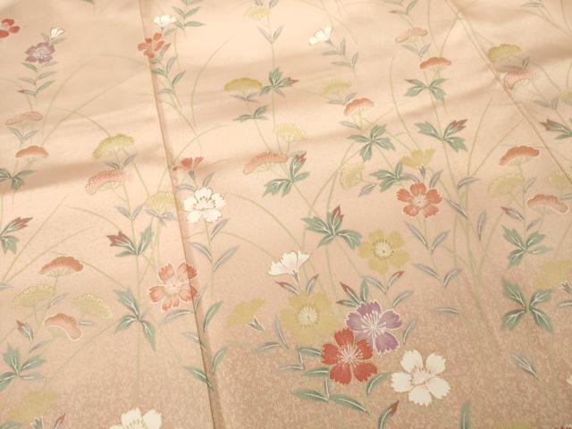 平和屋着物●訪問着　草花文　京都清水地主神社　暈し染め　金彩　正絹　逸品　AABF9611ck - Image 4