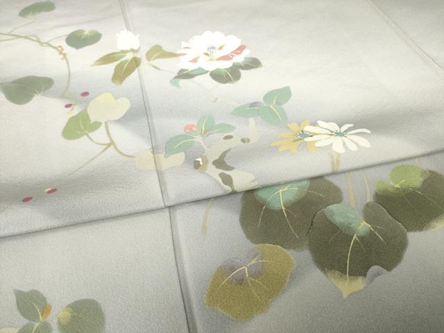 平和屋着物●二代目清次郎　手描き　訪問着　草花文　暈し染め　正絹　逸品　未使用　AABF9629ck - Image 5