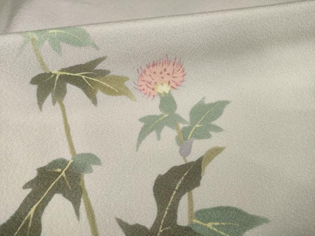 平和屋着物●二代目清次郎　手描き　訪問着　草花文　暈し染め　正絹　逸品　未使用　AABF9629ck - Image 7