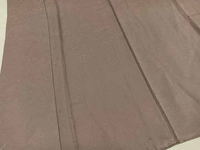 平和屋着物●上質な色無地　草花地紋　鳩羽鼠色　正絹　逸品　未使用　AABG0413ph - Image 4