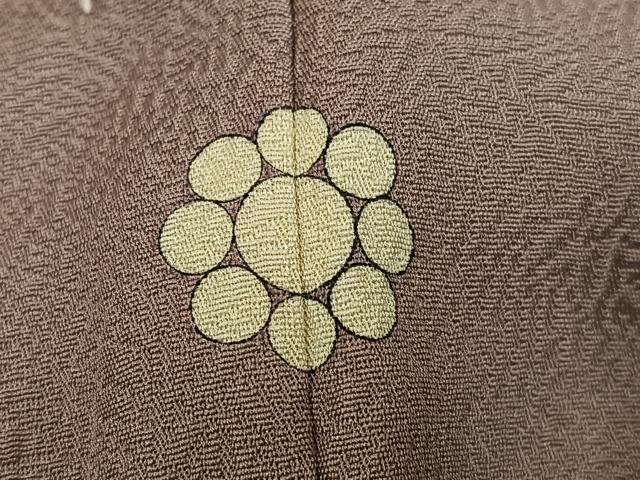 平和屋着物●上質な色無地　草花地紋　鳩羽鼠色　正絹　逸品　未使用　AABG0413ph - Image 7