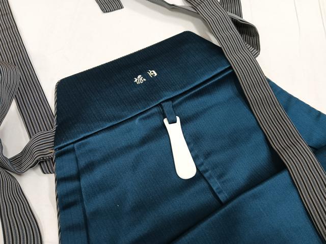 平和屋着物●男性　馬乗り袴　縞　正絹　逸品　AABG1088ph - Image 5