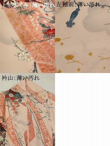 平和屋着物■上質な小紋　花車文　金彩　正絹　逸品　AABG3046st - Image 5