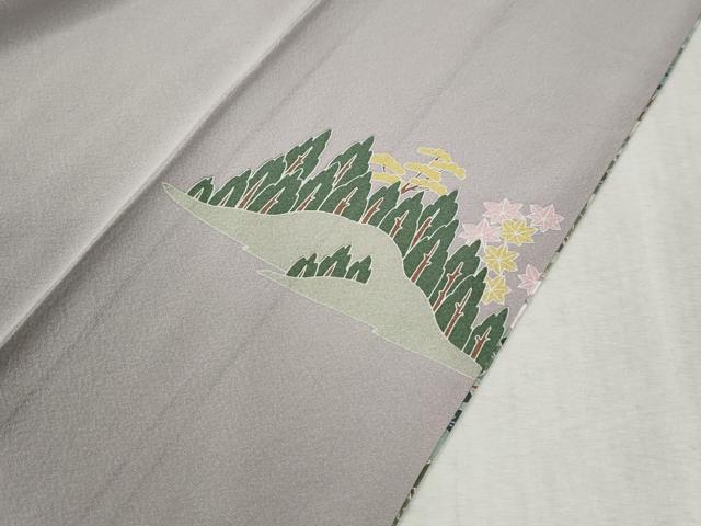 平和屋着物●京友禅作家　外池雅峰　訪問着　樹林風景文　暈し染め　正絹　逸品　未使用　CABC6664yc - Image 8