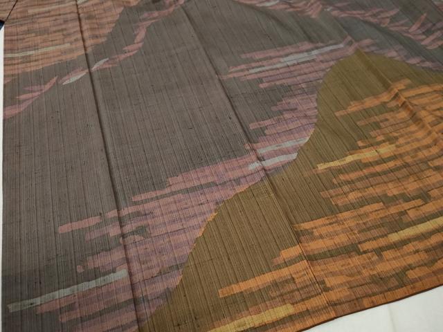 平和屋着物●訪問着　紬地　ろうけつ染め　吉祥文　正絹　逸品　CABC6720yc - Image 4