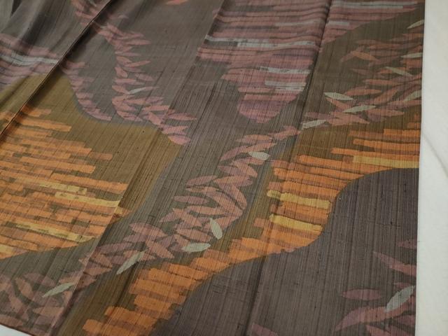 平和屋着物●訪問着　紬地　ろうけつ染め　吉祥文　正絹　逸品　CABC6720yc - Image 5
