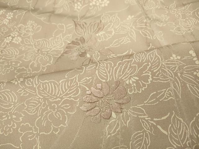 平和屋着物●訪問着　刺繍　草花尽くし　正絹　逸品　CABD0192ut - Image 6