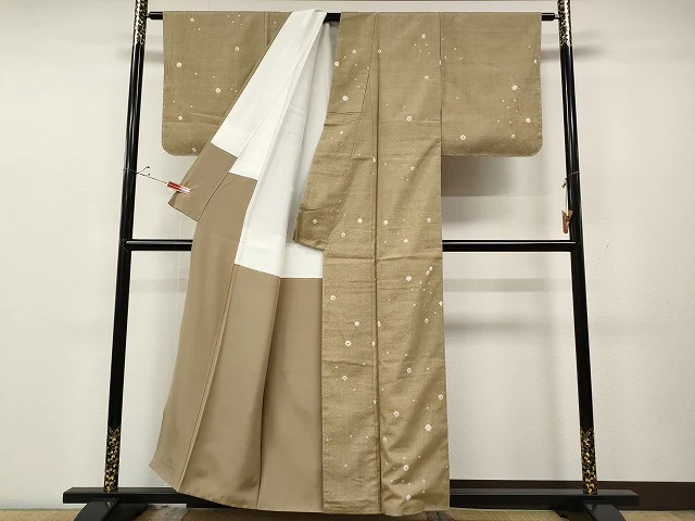 平和屋着物●上質な紬　総絞り　正絹　逸品　CABD0207ut - Image 3