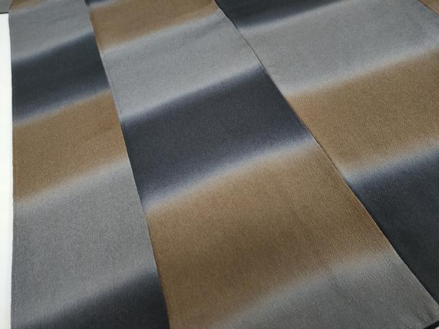 平和屋着物●上質な小紋　横段文　鬼しぼ縮緬　正絹　逸品　DABB0992ud - Image 4