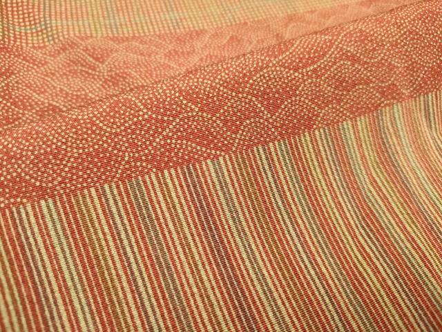 平和屋着物■山下晴三 京友禅競技大会受賞　訪問着　横段抽象文　正絹　逸品　DABB7034op - Image 5