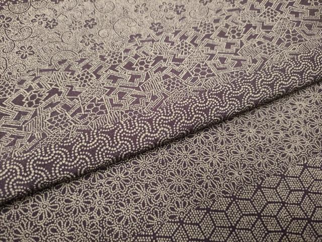 平和屋着物●江戸小紋染工房　小林染芸　小林茂徳　江戸小紋　寄せ小紋柄　百柄　正絹　逸品　DABB9762du - Image 4