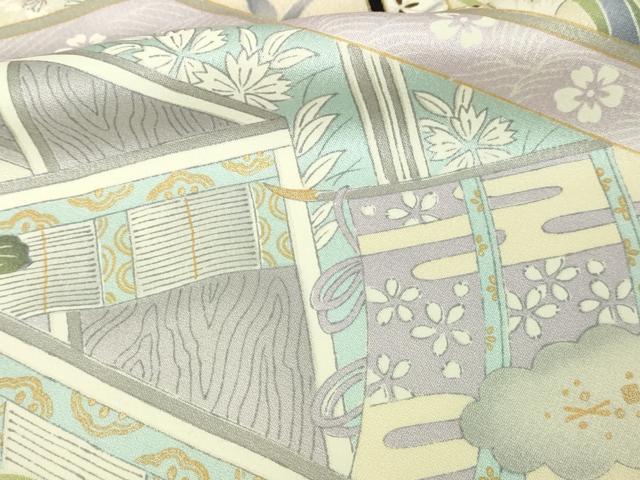 平和屋着物■豪華振袖　風景草花文　暈し染め　正絹　逸品　DABC0438sf - Image 5