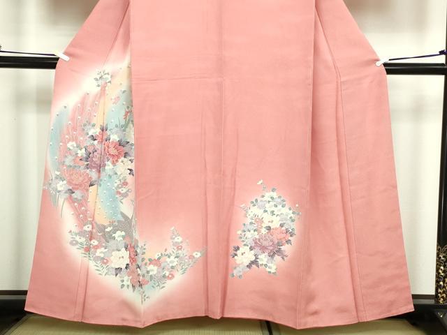 平和屋着物■訪問着　孔雀花文　暈し染め　金彩　正絹　逸品　DABC0440sf - Image 3