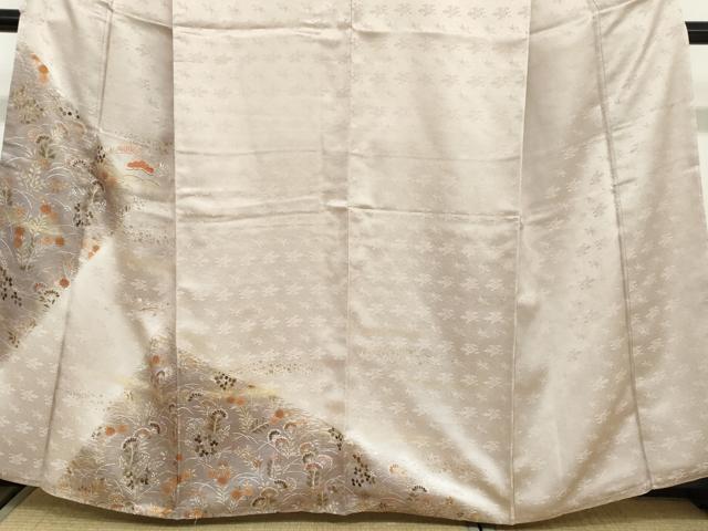 平和屋着物●訪問着　刺繍　草花文　金彩　正絹　逸品　DABC2052ud - Image 4