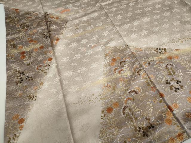 平和屋着物●訪問着　刺繍　草花文　金彩　正絹　逸品　DABC2052ud - Image 5