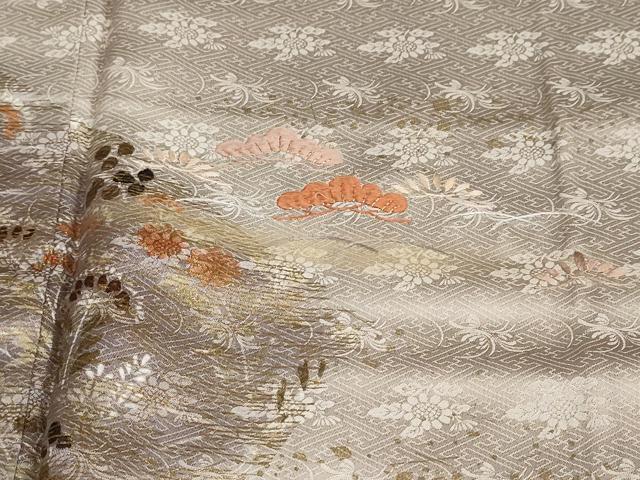 平和屋着物●訪問着　刺繍　草花文　金彩　正絹　逸品　DABC2052ud - Image 6