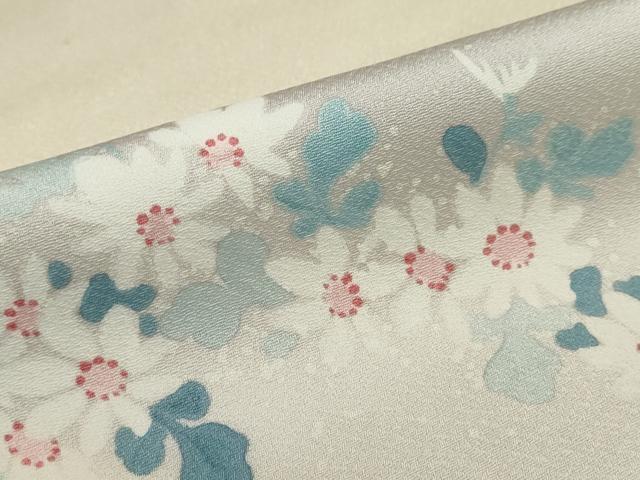 平和屋着物●訪問着　作家物　草花文　金彩　正絹　逸品　DABC2078ud - Image 8