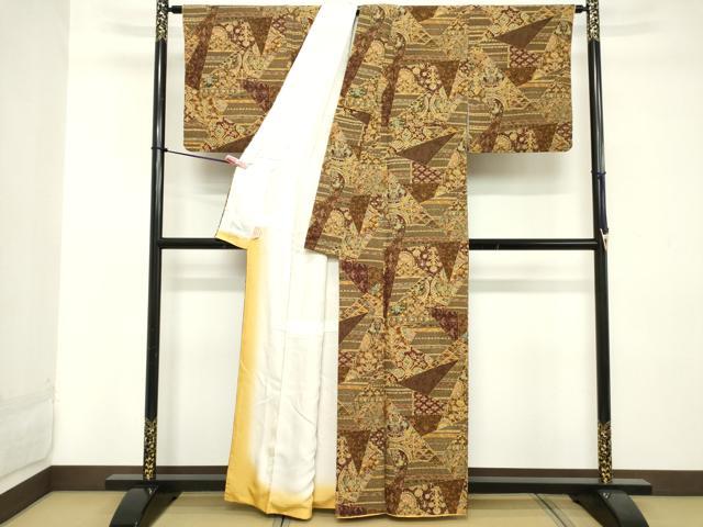 平和屋着物■上質な小紋　切嵌吉祥花文　正絹　逸品　DABC4928cd - Image 3