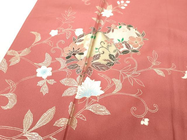 平和屋着物■訪問着　更紗花丸文　金銀彩　正絹　逸品　DABC4949cd - Image 4