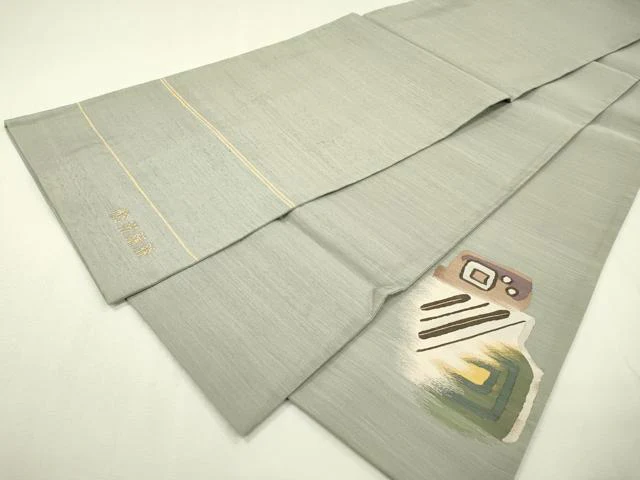 平和屋着物▼中国三大刺繍　蘇州刺繍　太鼓柄袋帯　抽象文様　金糸　正絹　逸品　未使用　DABC6337fe - Image 7