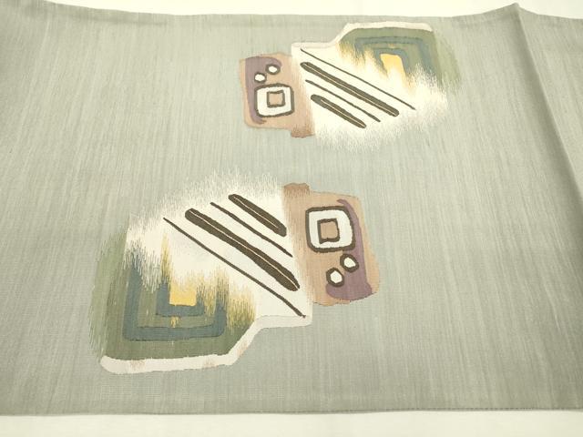 平和屋着物▼中国三大刺繍　蘇州刺繍　太鼓柄袋帯　抽象文様　金糸　正絹　逸品　未使用　DABC6337fe - Image 8