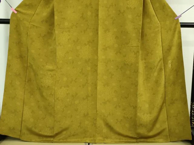 平和屋着物●極上　重要無形文化財　人間国宝　中村勇二郎　江戸小紋　名物裂　楓　鬼しぼ縮緬　逸品　DZAA8116kh6 - Image 5