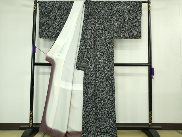 平和屋着物●極上　小紋　音符　音楽記号　ト音記号　黒地　逸品　未使用　DZAB4408kh6 - Image 3