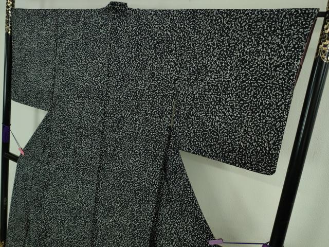 平和屋着物●極上　小紋　音符　音楽記号　ト音記号　黒地　逸品　未使用　DZAB4408kh6 - Image 4